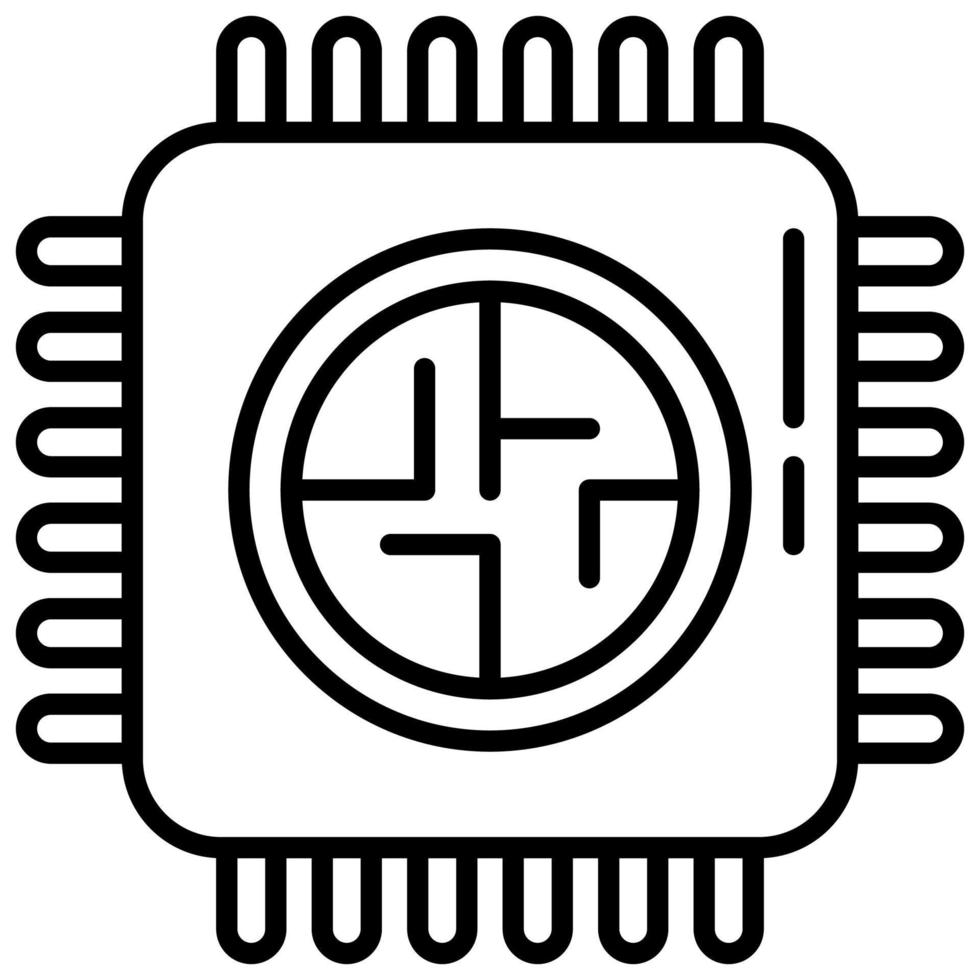 computadora con chipset y metaverso vector