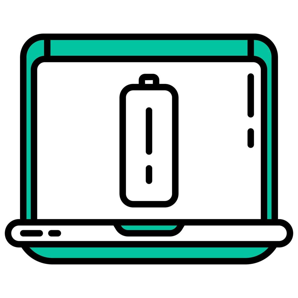 laptop and battery trouble vector