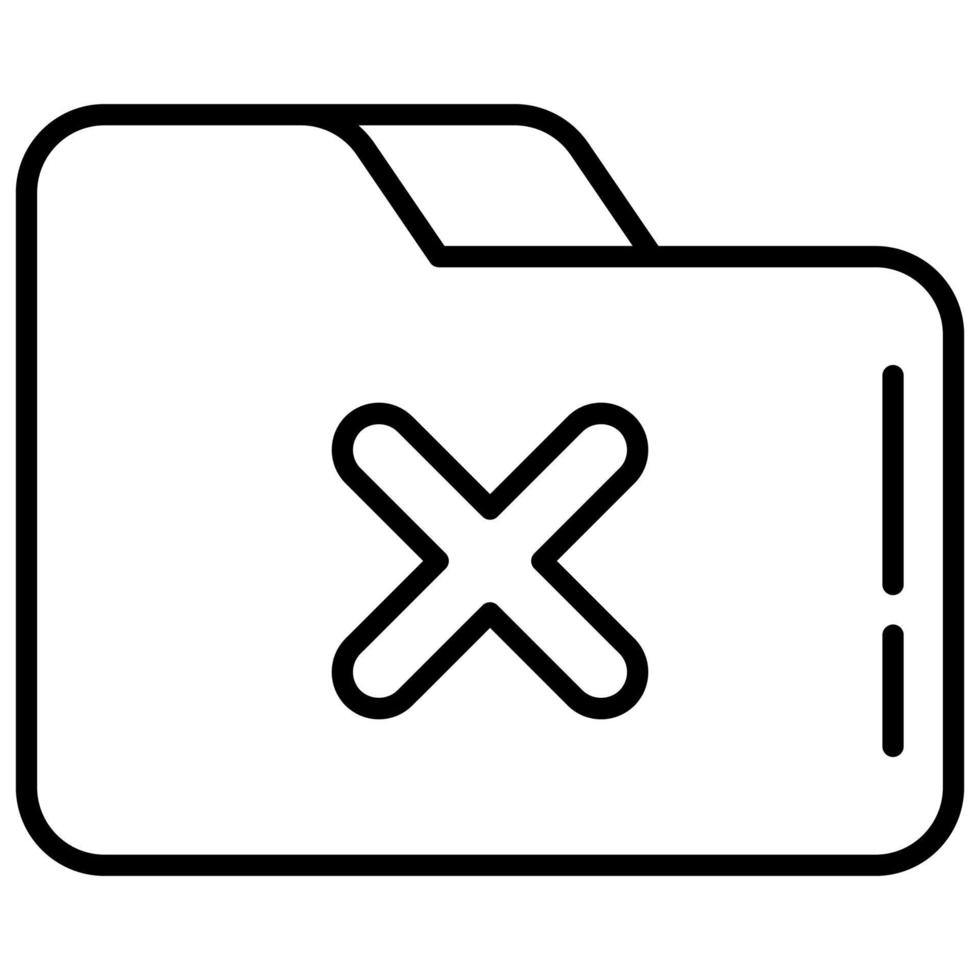 folder and cross vector