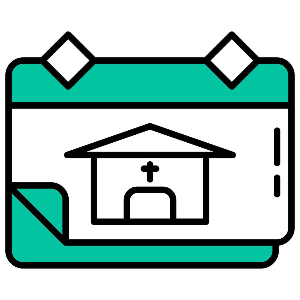 calendar and church vector