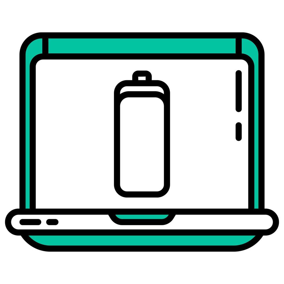 laptop and battery bar vector