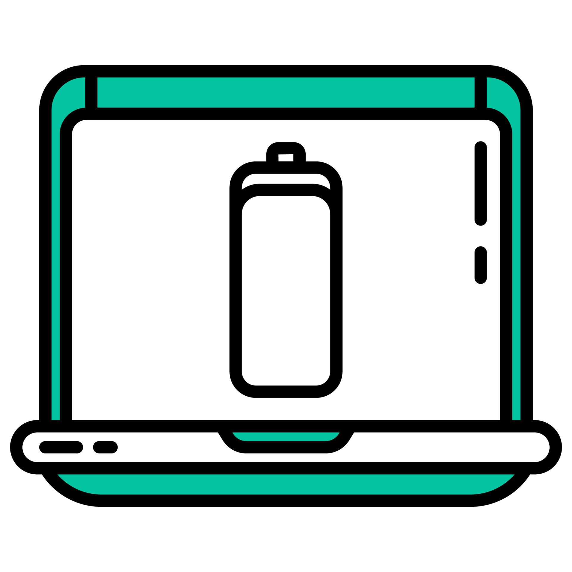 laptop and battery bar 9537991 Vector Art at Vecteezy