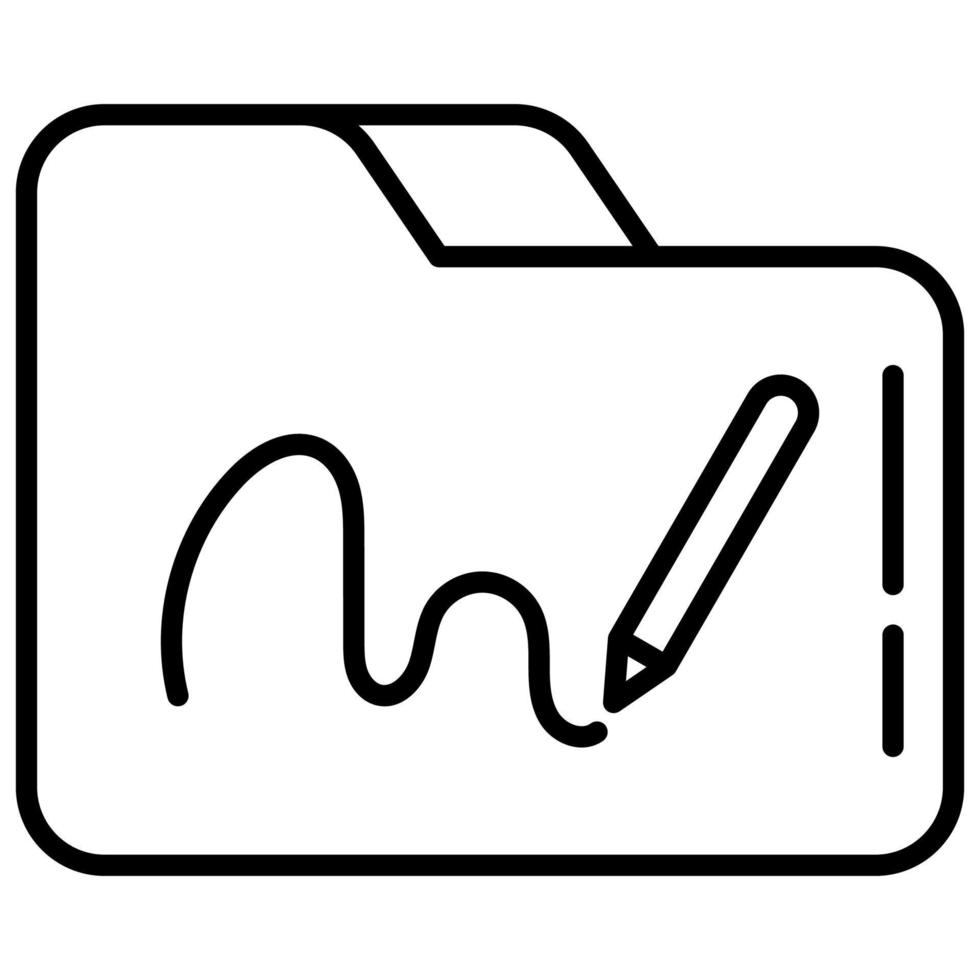 folder and sign vector