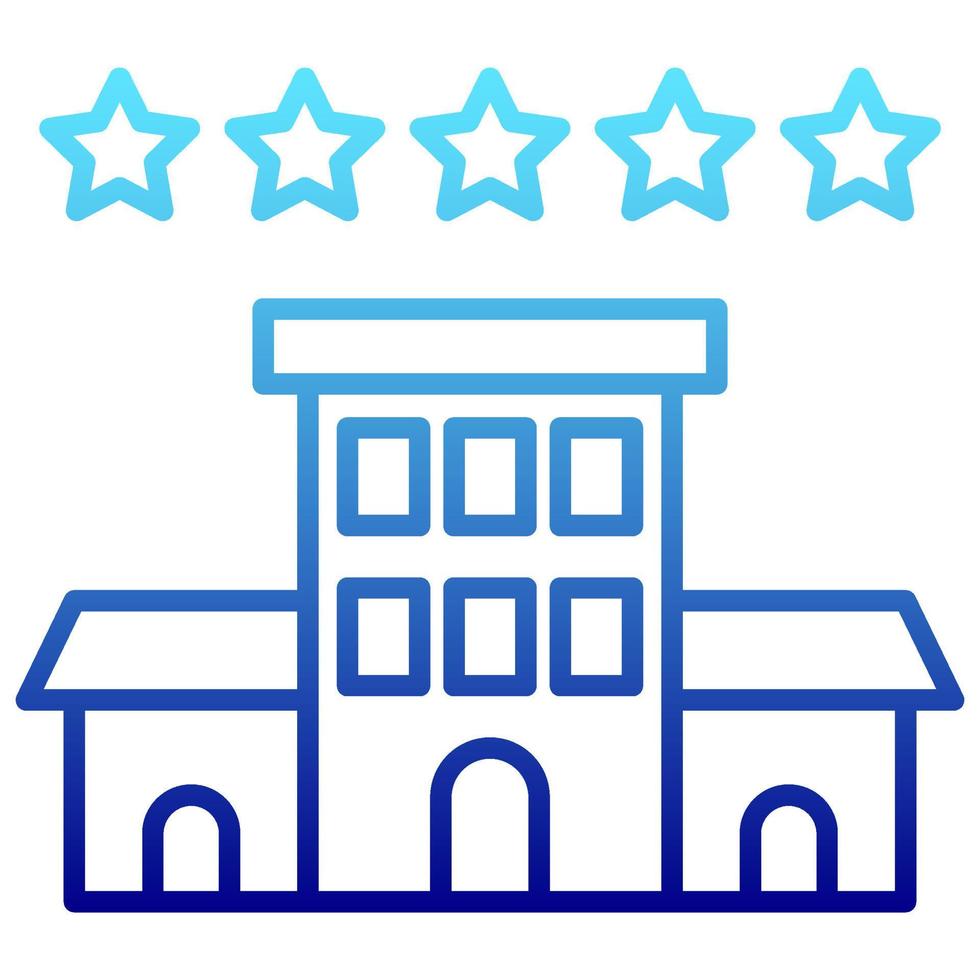 hotel rating icon with transparent background vector