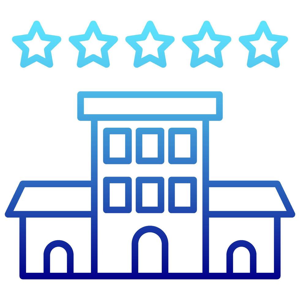 hotel rating icon with transparent background vector