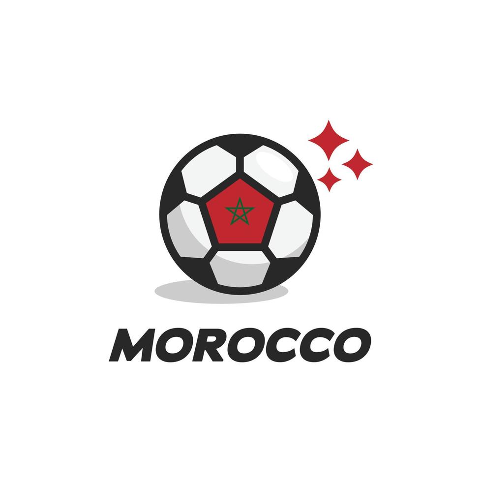 Morocco Ball Flag vector