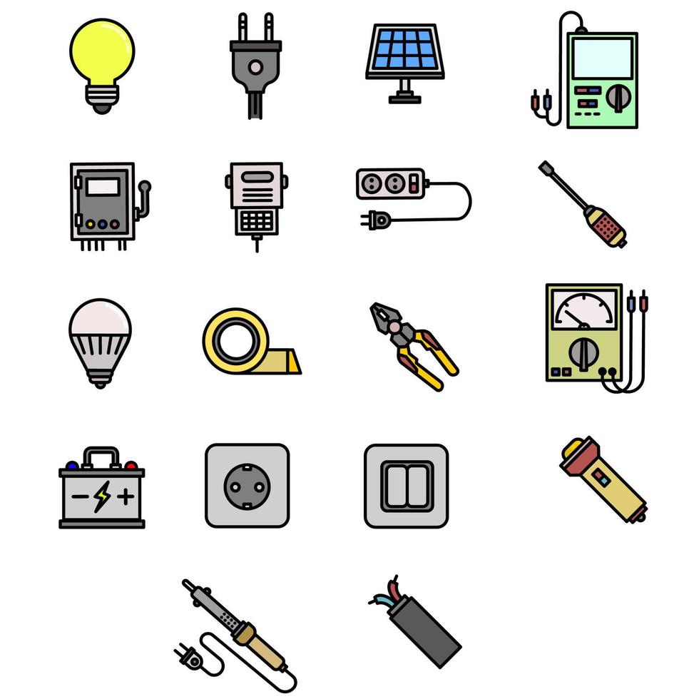 Electrical tools icon vector