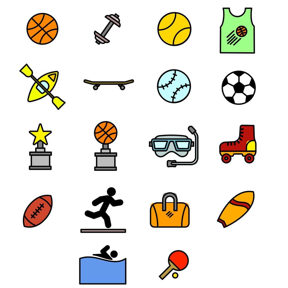 ilustración gráfica del icono del deporte vector