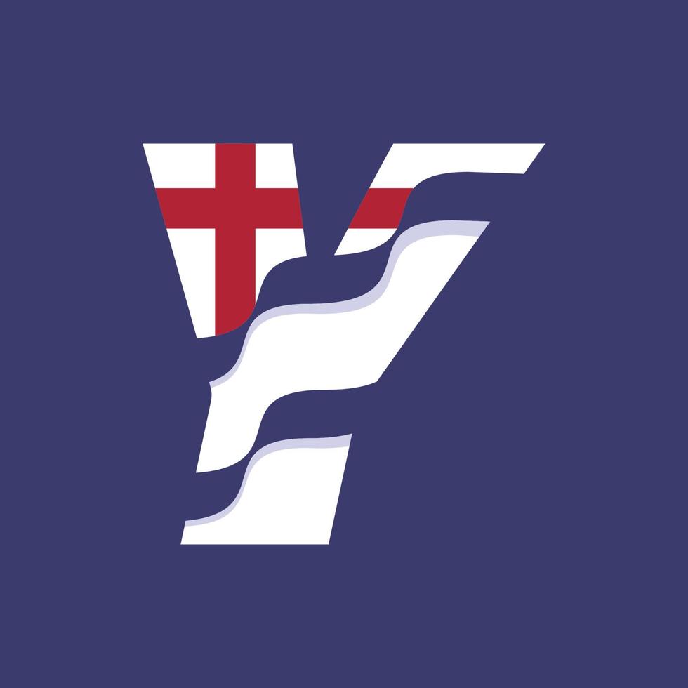 England Alphabet Flag Y vector