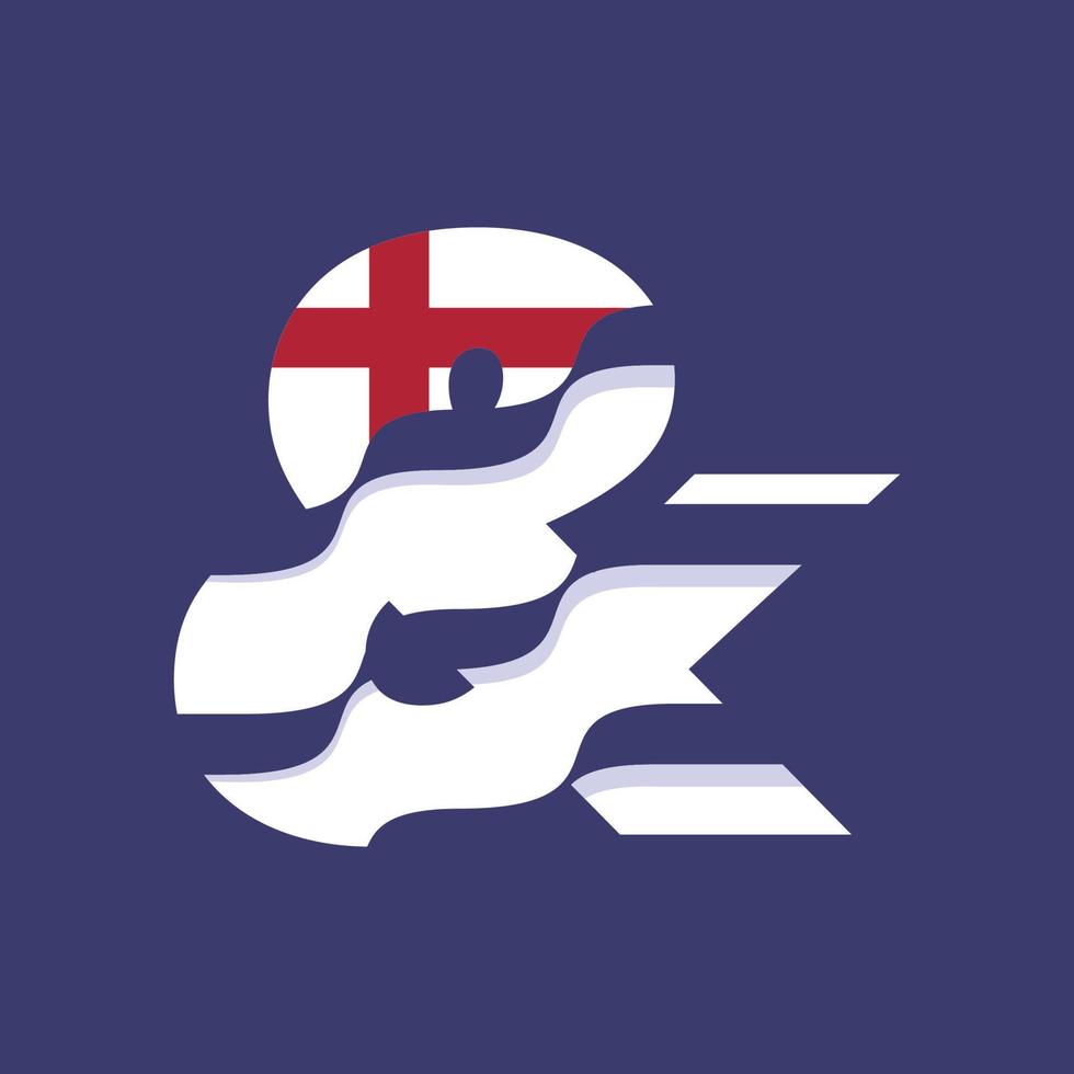 England Symbol Flag Ampersand vector