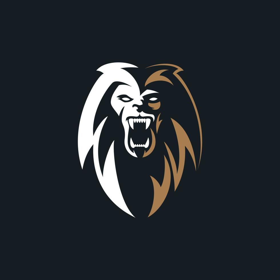 Lion Retro Logo vector