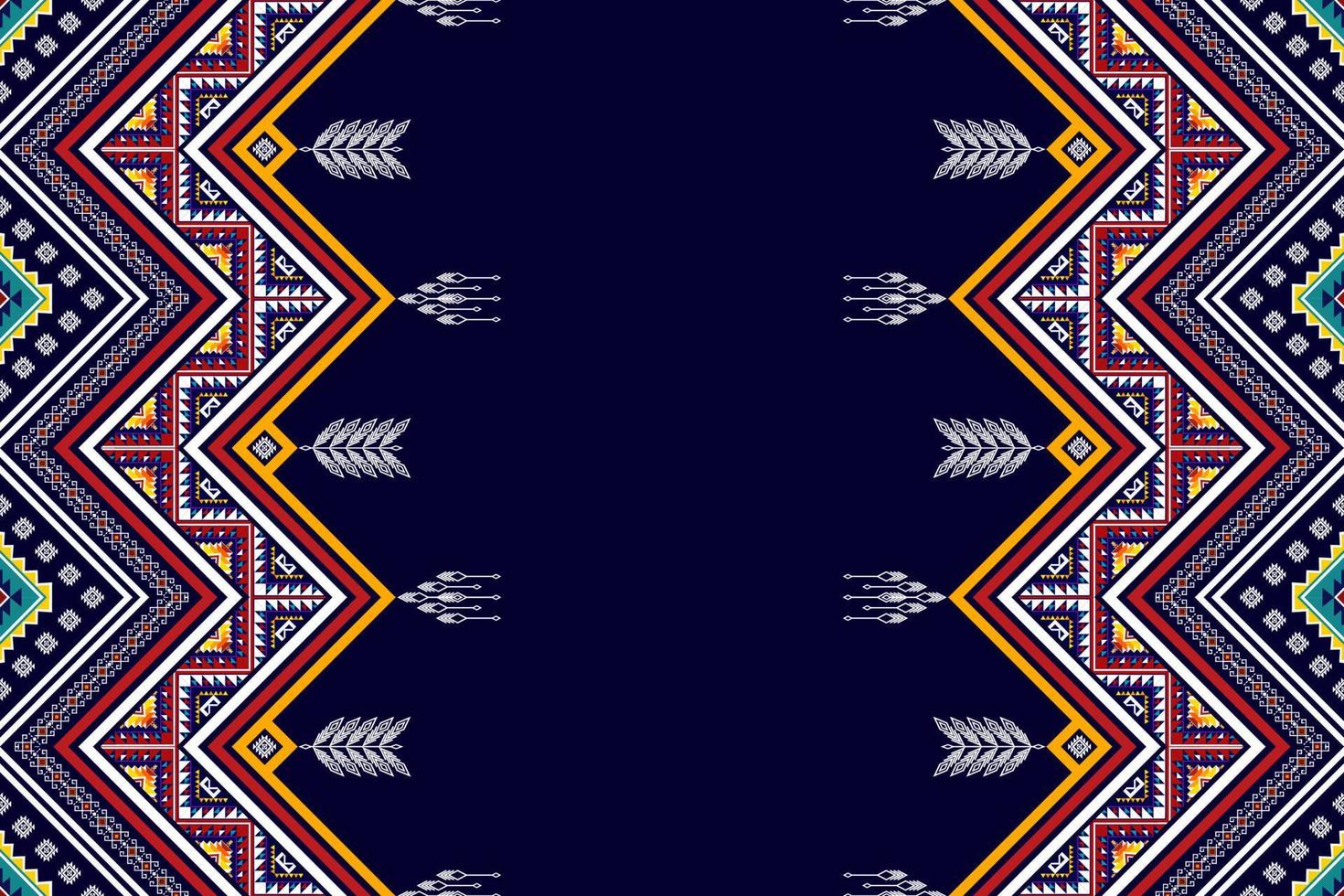 diseño de patrones sin fisuras étnicos ikat. alfombra de tela azteca adornos de mandala decoraciones textiles papel tapiz. fondo de vector de bordado tradicional de pavo étnico nativo boho tribal