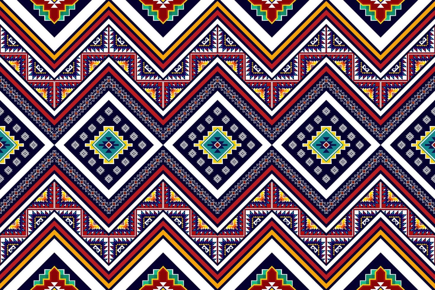 Ikat ethnic seamless pattern design. Aztec fabric carpet mandala ornaments textile decorations wallpaper. Tribal boho native ethnic turkey traditional embroidery vector background