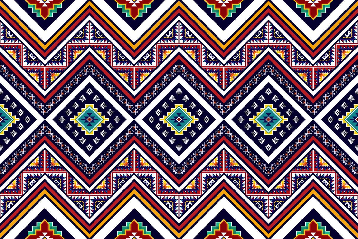 Ikat ethnic seamless pattern design. Aztec fabric carpet mandala ornaments textile decorations wallpaper. Tribal boho native ethnic turkey traditional embroidery vector background