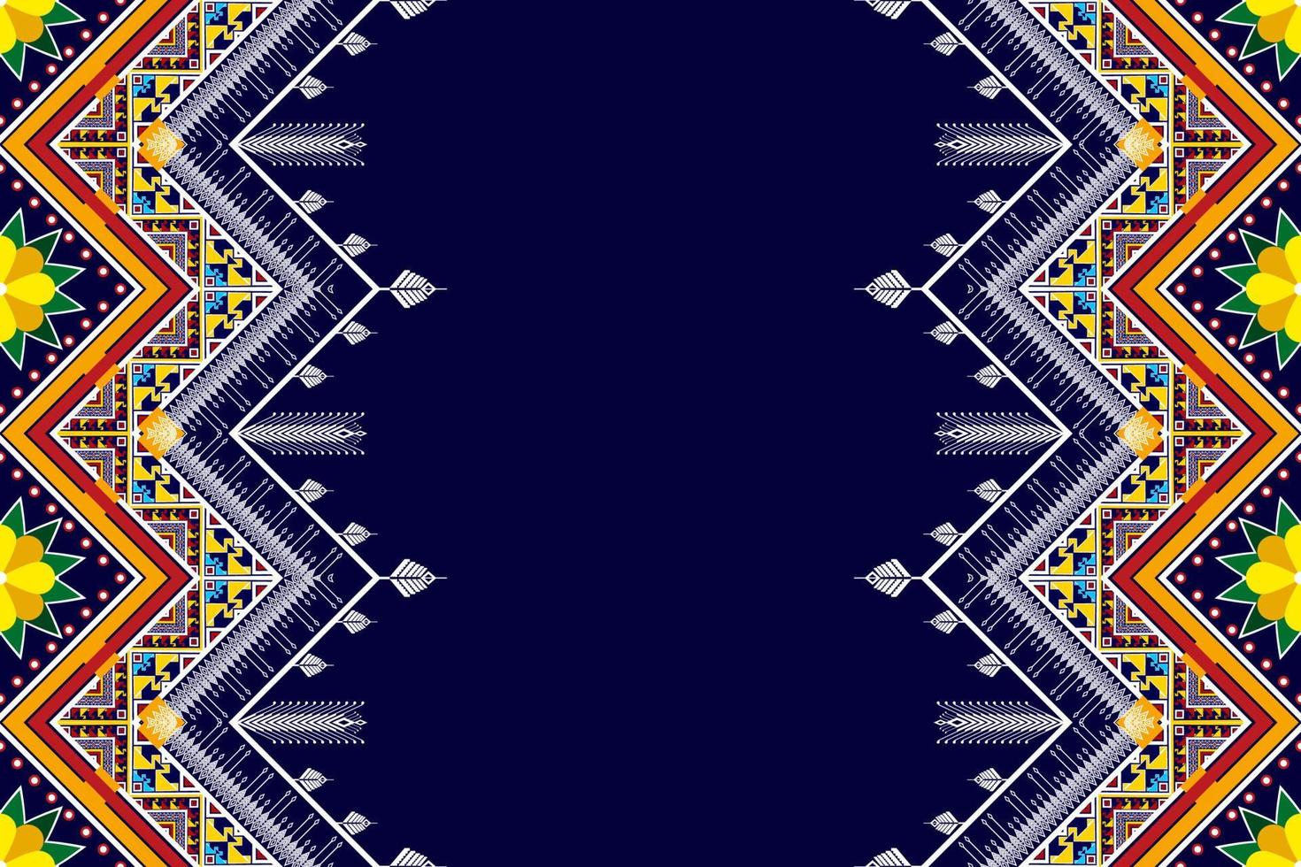 Ikat ethnic seamless pattern design. Aztec fabric carpet mandala ornaments textile decorations wallpaper. Tribal boho native ethnic turkey traditional embroidery vector background