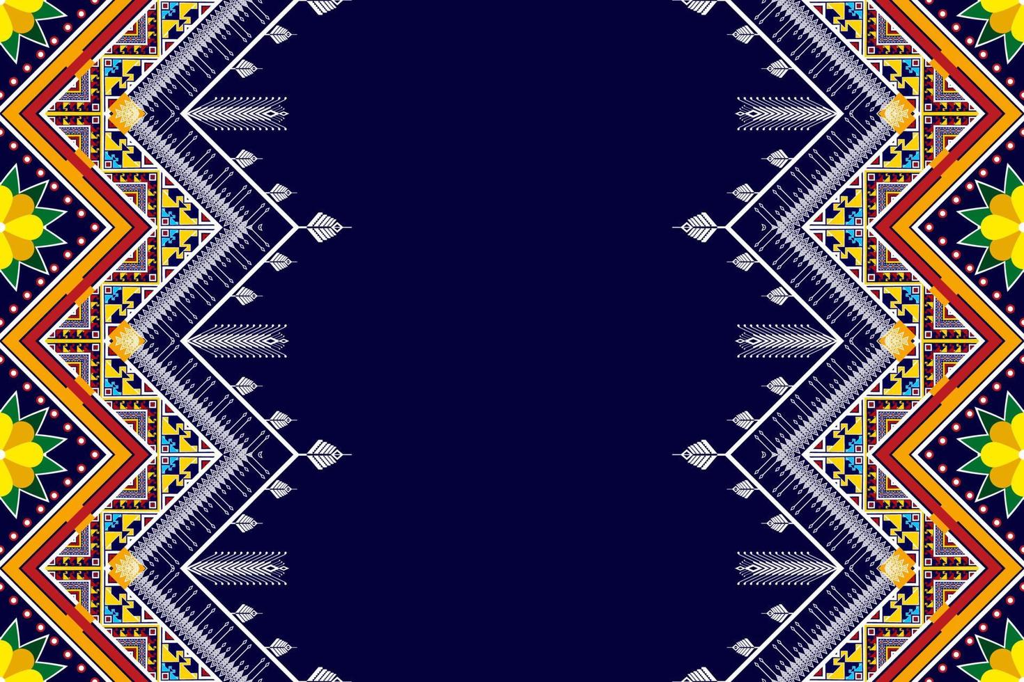 diseño de patrones sin fisuras étnicos ikat. alfombra de tela azteca adornos de mandala decoraciones textiles papel tapiz. fondo de vector de bordado tradicional de pavo étnico nativo boho tribal