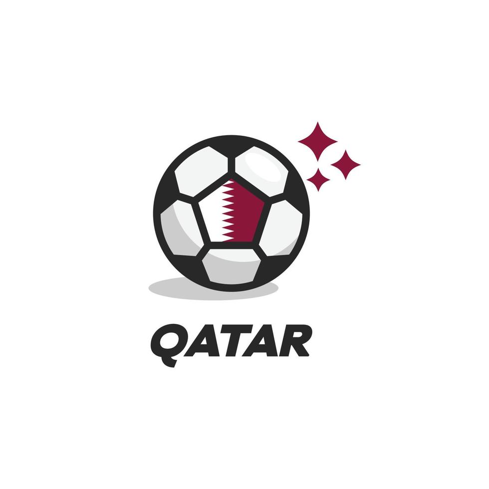 bandera de la bola de qatar vector