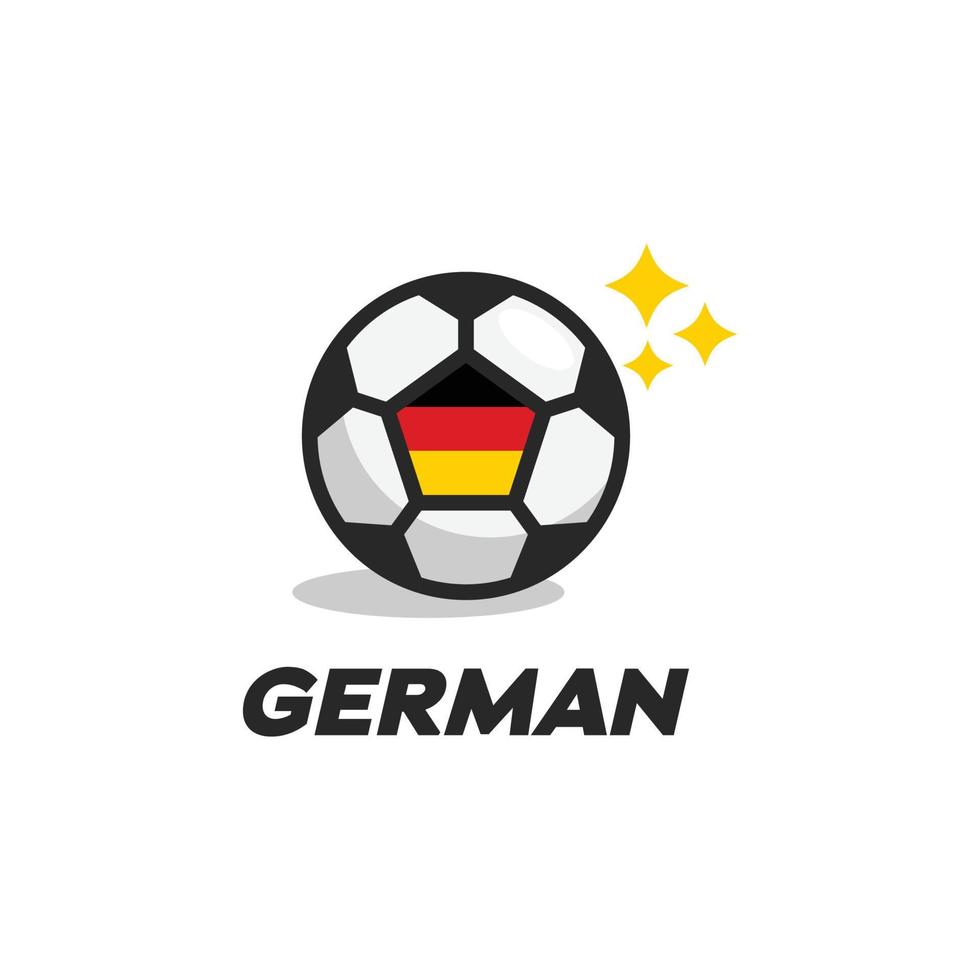 German Ball Flag vector