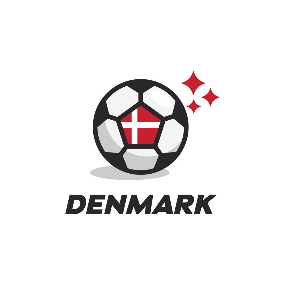 Denmark Ball Flag vector