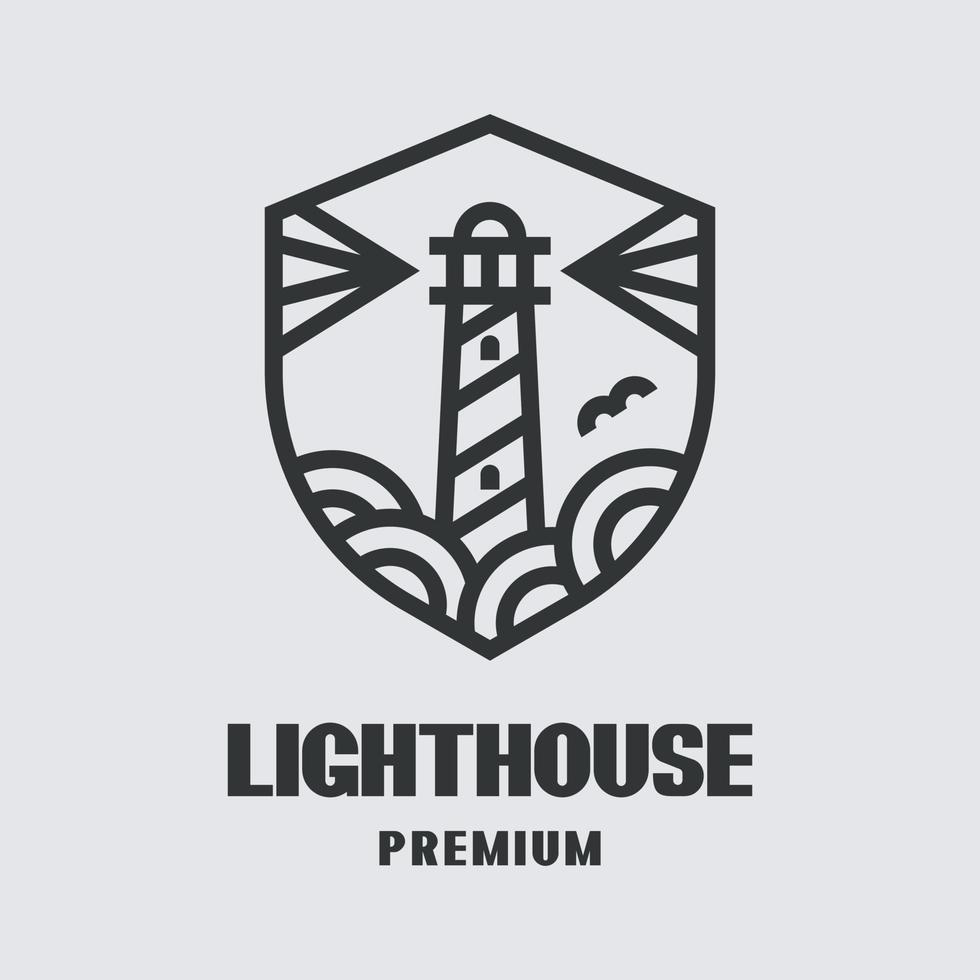 Lighthouse Line Art vector