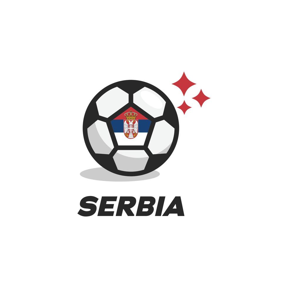 bandera de pelota serbia vector