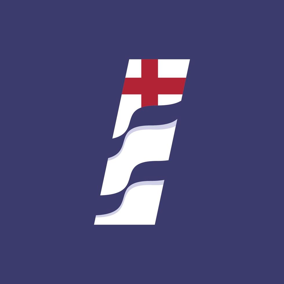 England Alphabet Flag I vector