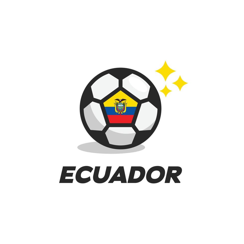 bandera de pelota de ecuador vector