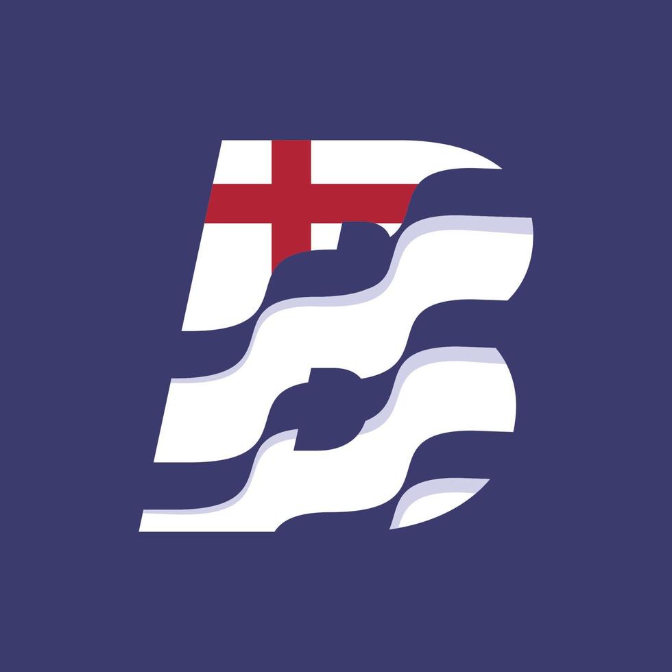 England Alphabet Flag B vector