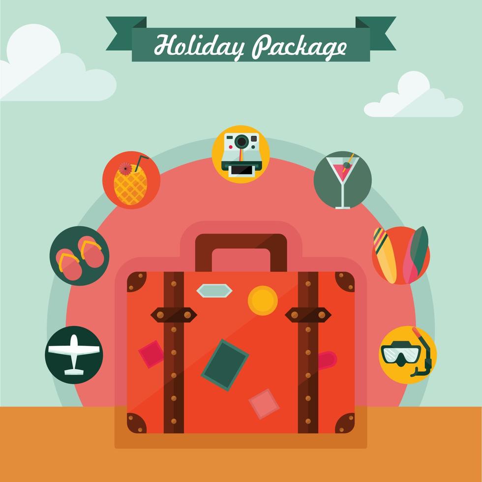 How to pack your suitcase infographics, vector illustration