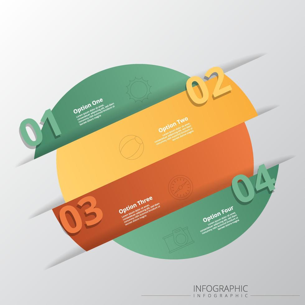 plantilla de diseño infográfico. concepto de línea de tiempo con 4 pasos. se puede utilizar para diseño de flujo de trabajo, diagrama, banner, diseño web. ilustración vectorial vector