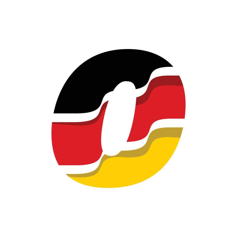 German Alphabet Flag O vector