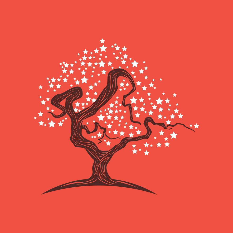 estrella del árbol mágico vector