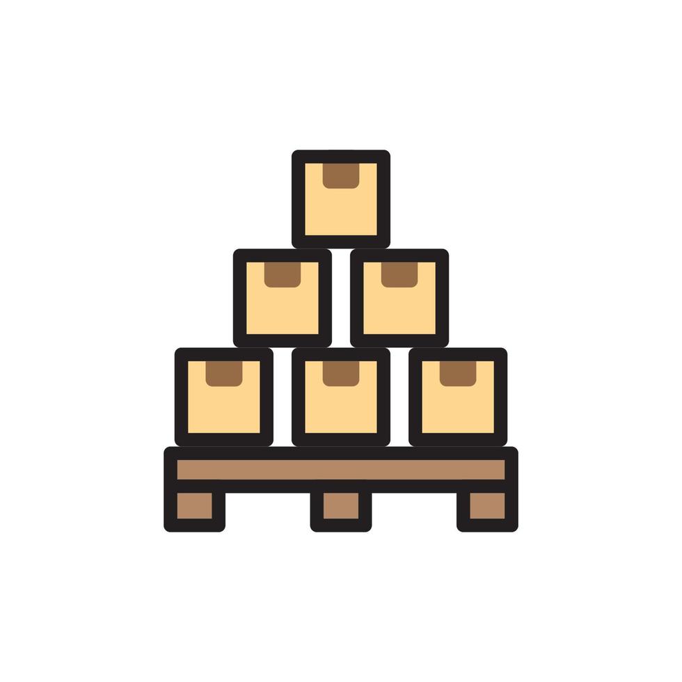 Boxes on a Pallet Icon EPS 10 vector