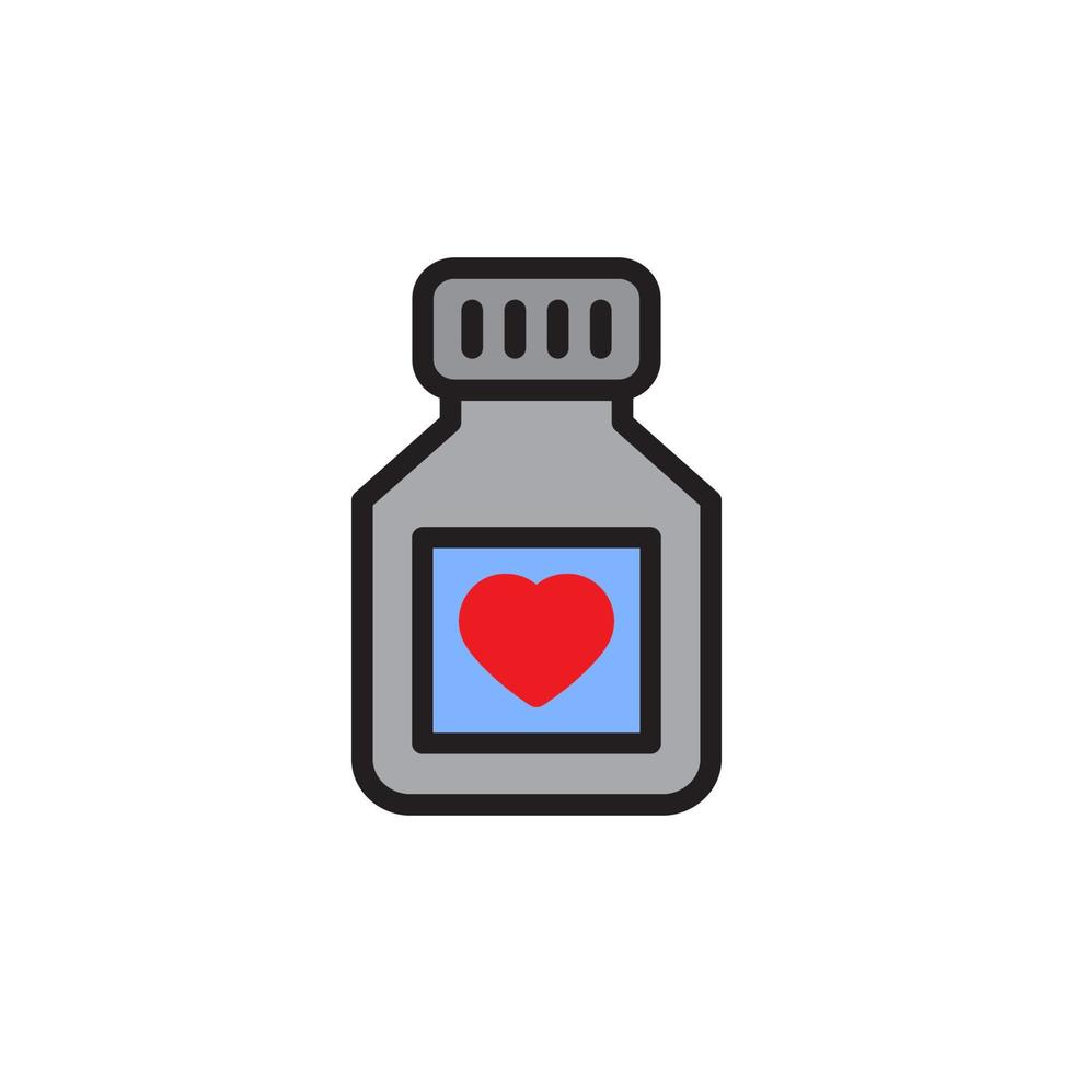 botella, píldora, icono, eps, 10 vector