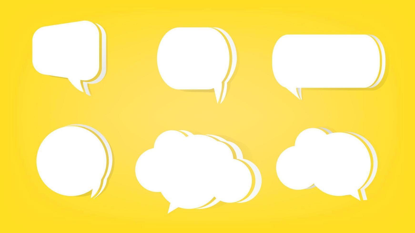 3d Blue Speech Balloon Chat icon collections. vector balloon conversations