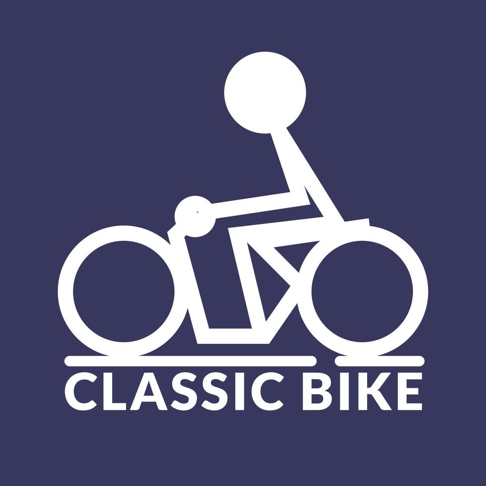 vector de icono de bicicleta. concepto de ciclismo. señal para bicicletas. diseño plano moderno para diseño gráfico, logotipo, sitio web, redes sociales, ui, aplicación móvil, eps10