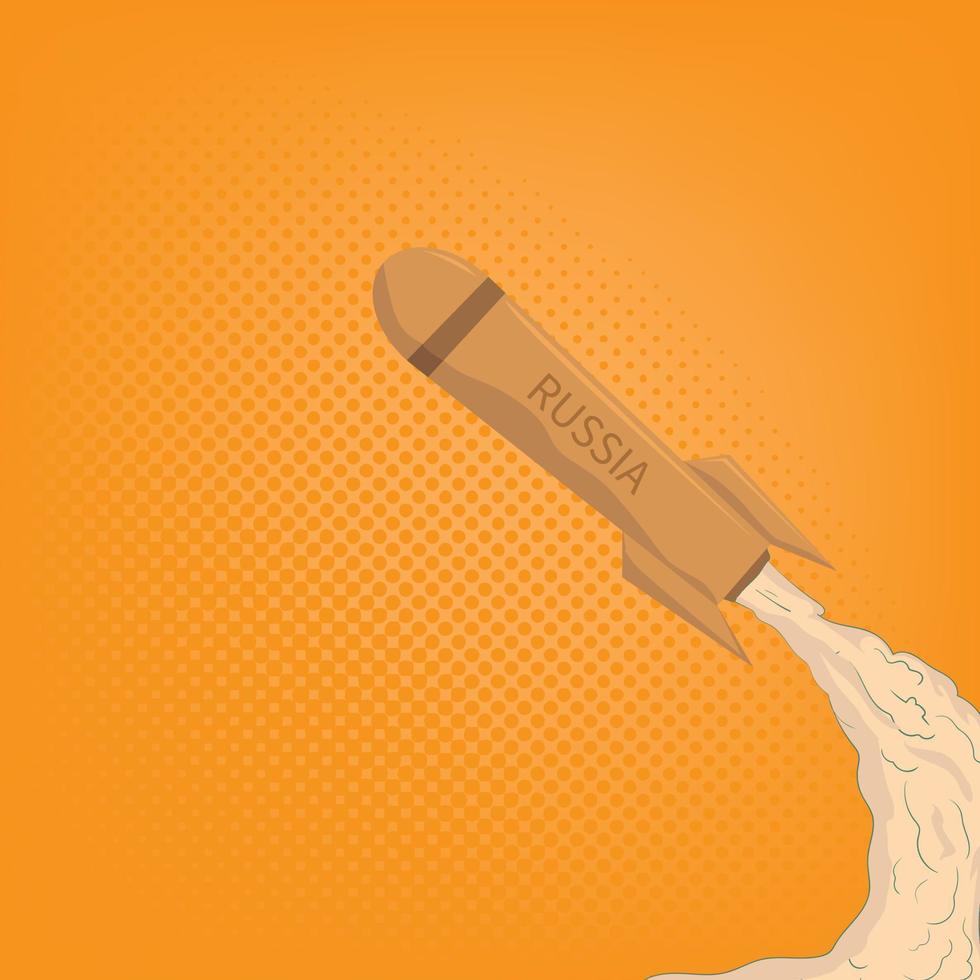 Russia missile. war illustration design concept. good for social media  and news content vector
