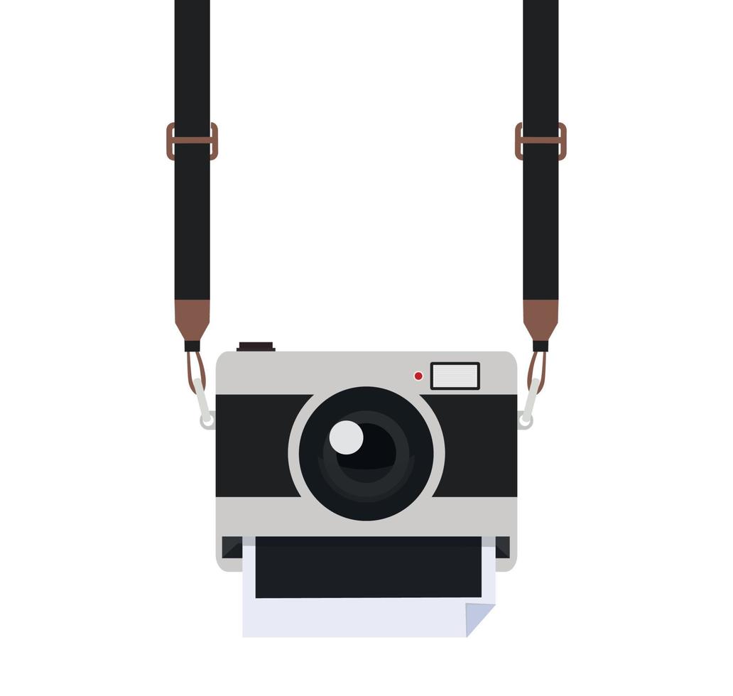 camera strap with picture vector