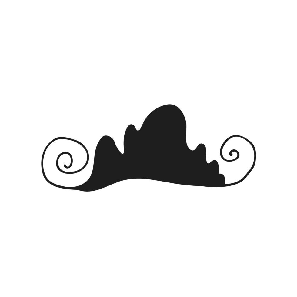 Halloween 2022 - October 31. A traditional holiday, the eve of All Saints Day, All Hallows Eve. Trick or treat. Vector illustration in hand-drawn doodle style. Cloud.