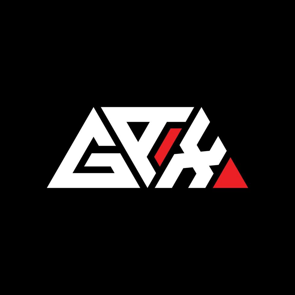 GAX triangle letter logo design with triangle shape. GAX triangle logo design monogram. GAX triangle vector logo template with red color. GAX triangular logo Simple, Elegant, and Luxurious Logo. GAX