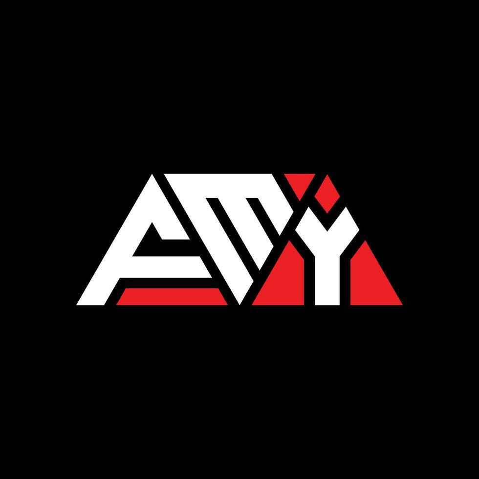 FMY triangle letter logo design with triangle shape. FMY triangle logo
