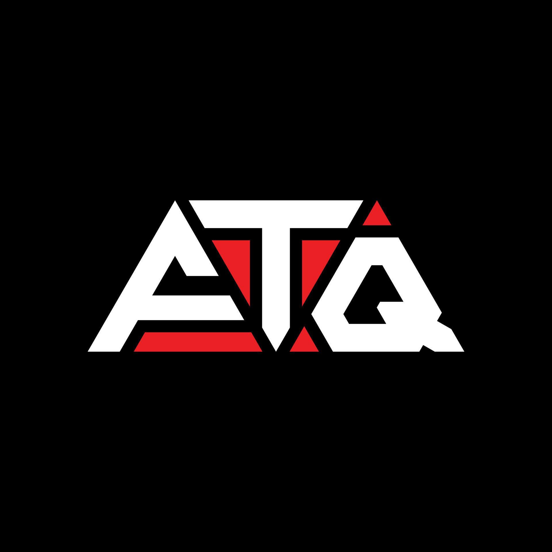 diseño de logotipo de letra triangular ftq con forma de triángulo