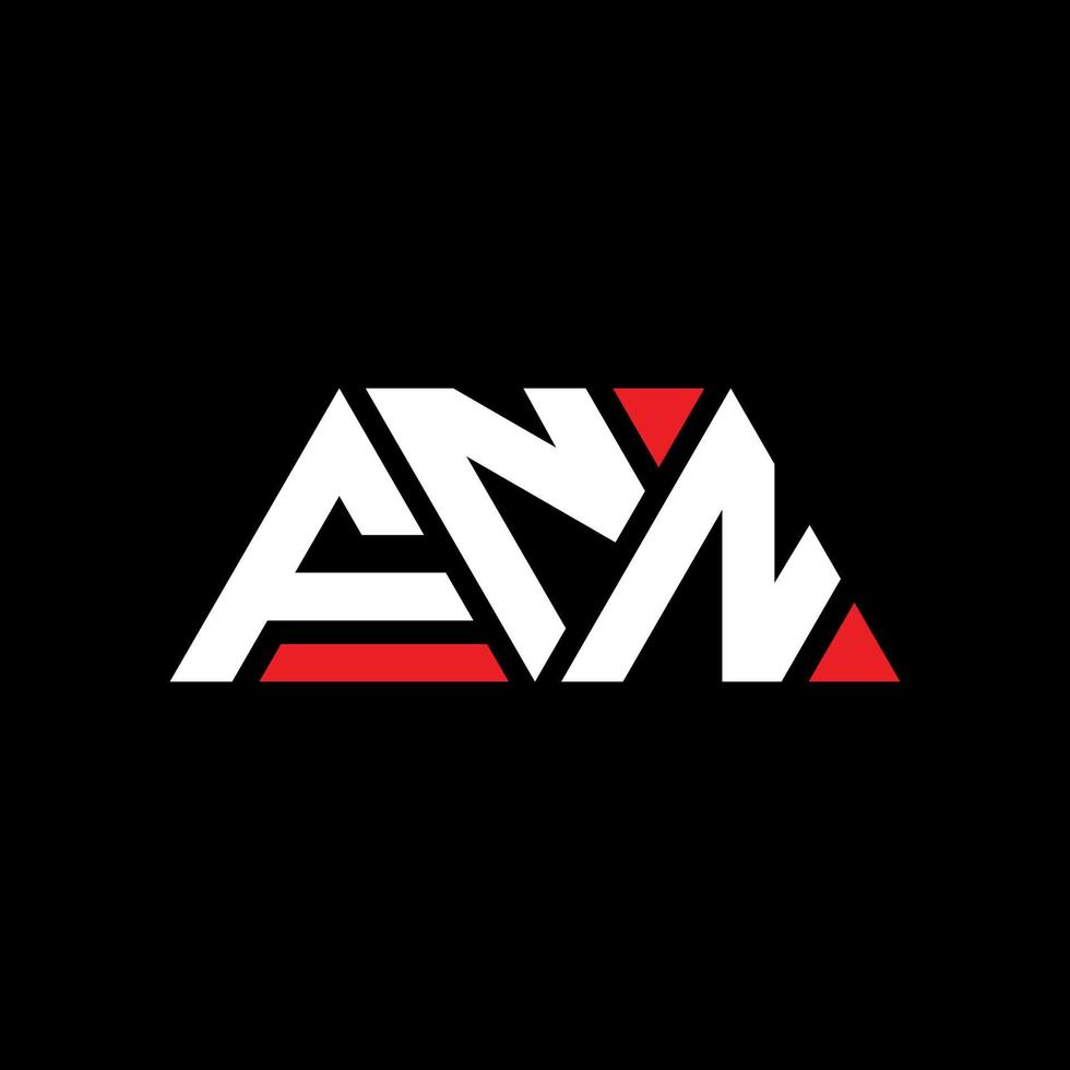 FNN triangle letter logo design with triangle shape. FNN triangle logo design monogram. FNN triangle vector logo template with red color. FNN triangular logo Simple, Elegant, and Luxurious Logo. FNN