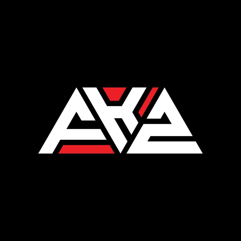 FKZ triangle letter logo design with triangle shape. FKZ triangle logo design monogram. FKZ triangle vector logo template with red color. FKZ triangular logo Simple, Elegant, and Luxurious Logo. FKZ