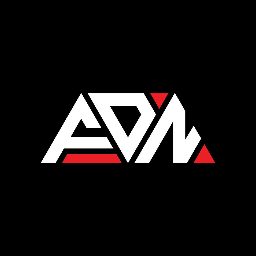 FDN triangle letter logo design with triangle shape. FDN triangle logo design monogram. FDN triangle vector logo template with red color. FDN triangular logo Simple, Elegant, and Luxurious Logo. FDN