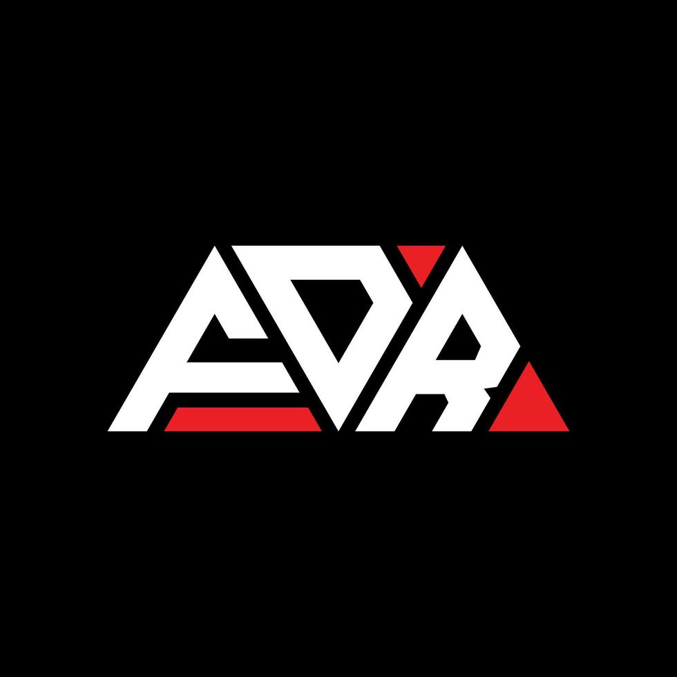 FDR triangle letter logo design with triangle shape. FDR triangle logo design monogram. FDR triangle vector logo template with red color. FDR triangular logo Simple, Elegant, and Luxurious Logo. FDR