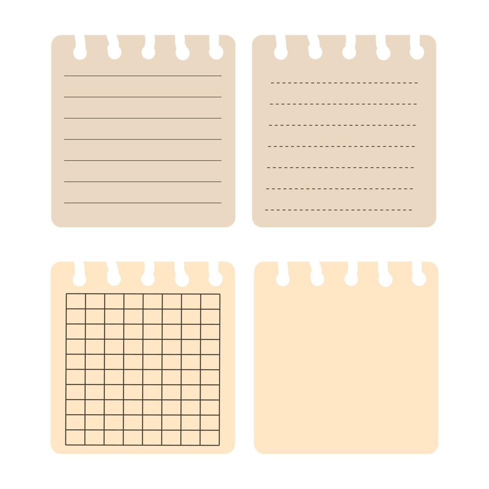 Pieces of notes of different sizes, notepad, notepad sheets sealed with sticky tape vector