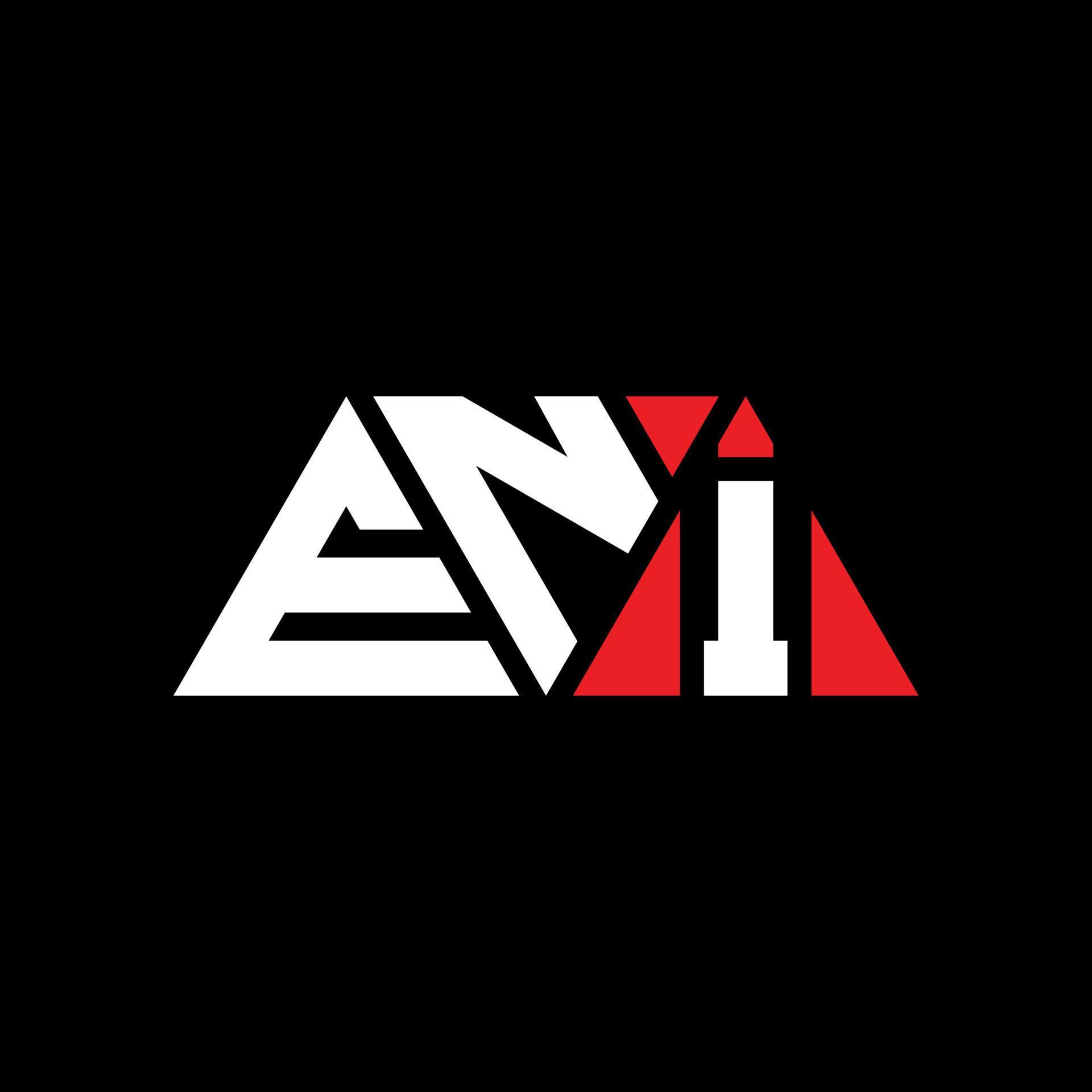ENI triangle letter logo design with triangle shape. ENI triangle logo