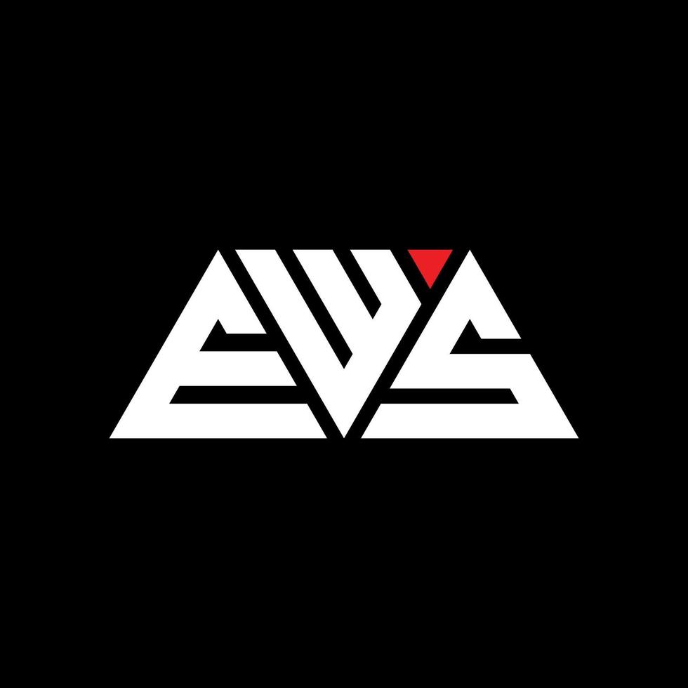 diseño de logotipo de letra triangular ews con forma de triángulo. monograma de diseño de logotipo de triángulo de ews. plantilla de logotipo de vector de triángulo ews con color rojo. logo triangular de ews logo simple, elegante y lujoso. noticias