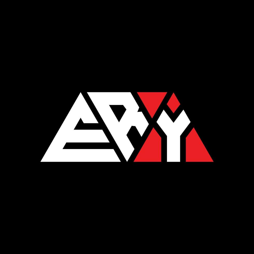 ERY triangle letter logo design with triangle shape. ERY triangle logo design monogram. ERY triangle vector logo template with red color. ERY triangular logo Simple, Elegant, and Luxurious Logo. ERY